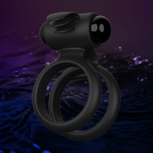 Moistor S245-2 Cock Ring Main materials: stainless steel, ABS Button battery IPX7 Black